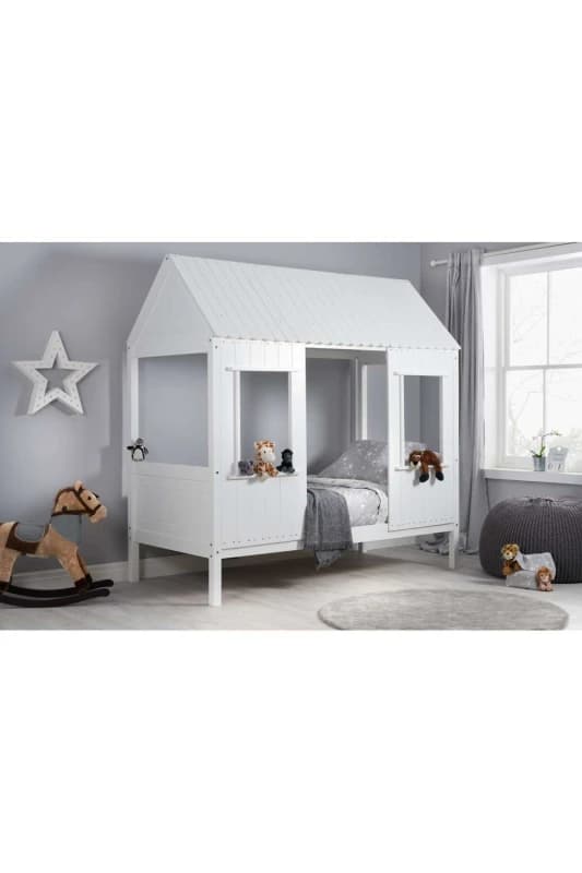 Birlea Treehouse Bed in White Size: Single White Unisex Single