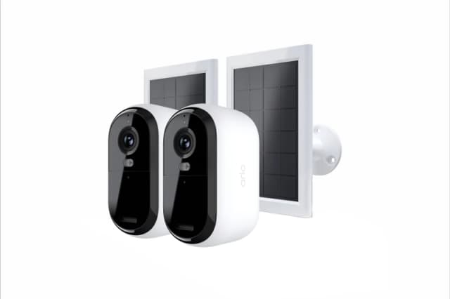 Arlo Essential 3 2K 2 Camera Kit with Solar Panel Smart Home Security Camera - White