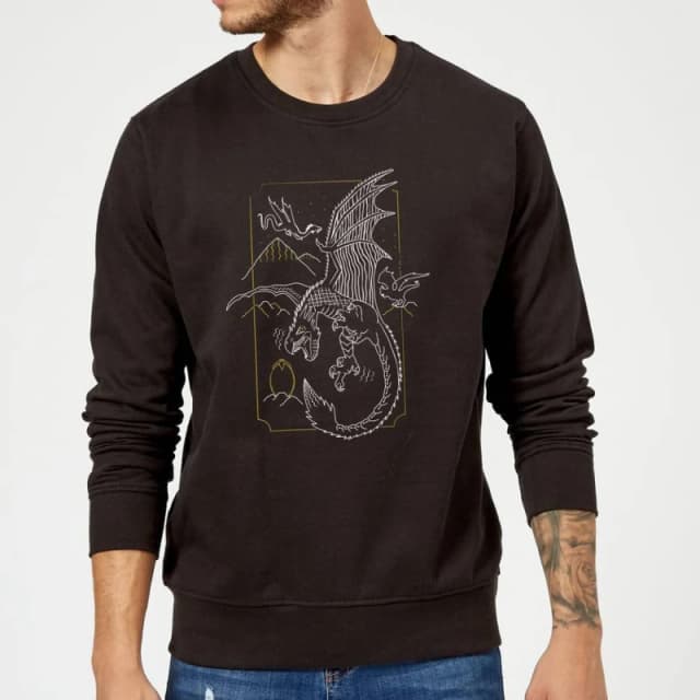 Harry Potter Hungarian Horntail Dragon Sweatshirt - Black - L