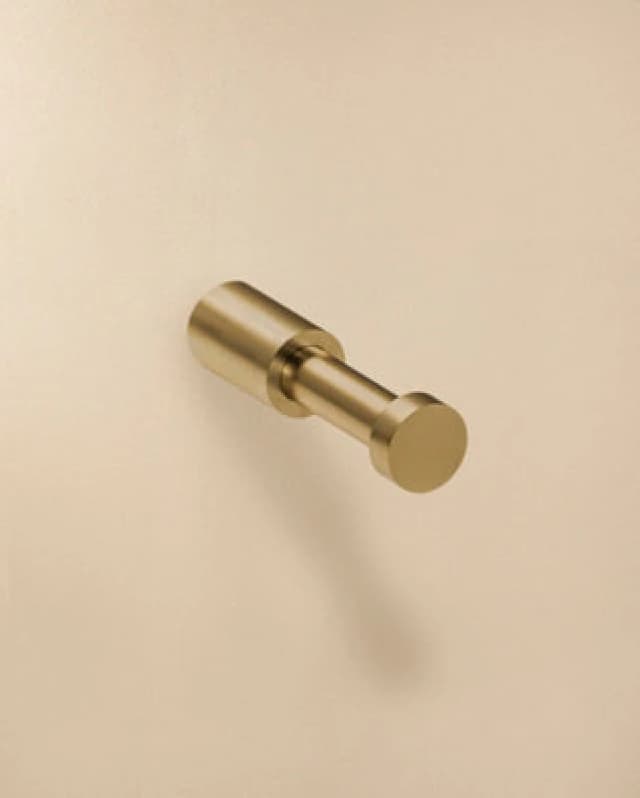 Cosmic Towel Hook, Robe Hook, Coat Hook, Brushed Gold 5,5 Cm, Installed With Screws, Logic Collection