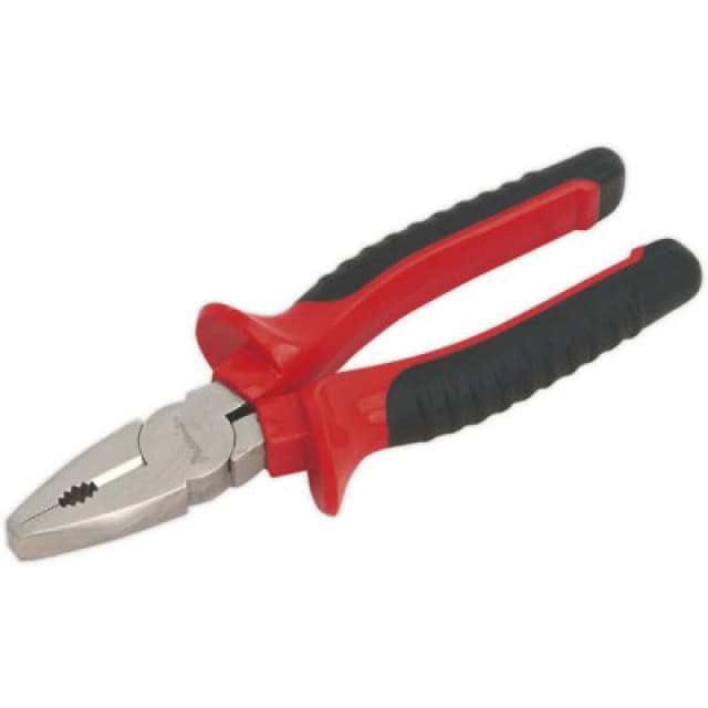 Loops 190mm Combination Pliers - Drop Forged Steel - 35mm Jaw Capacity - Comfort Grip Metallics