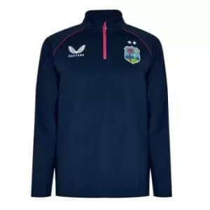 Castore West Indies Training Quarter Zip Top - Blue