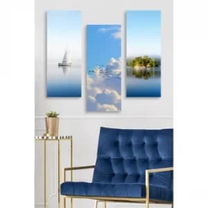 MDF0066 Multicolor Decorative MDF Painting (3 Pieces)