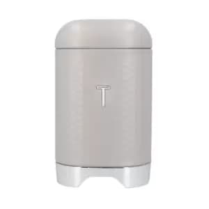 Textured Geo Metal Tea Caddy