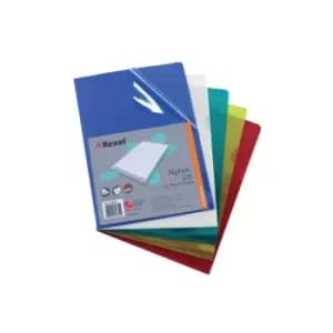 Premium A4 Document Folder, Assorted Colours, Embossed, 100MIC, Cut Flush, L-Folder, Pack of 25