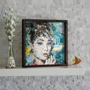KZM275 Multicolor Decorative Framed MDF Painting