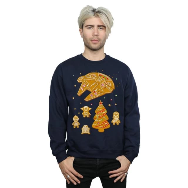 Star Wars Star Wars Men Gingerbread Rebels Sweatshirt in Navy Size: Small Navy S Male 5059400521436