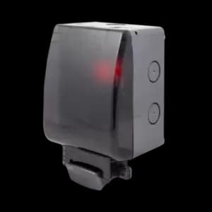 Click Scolmore Aquip Weatherproof IP66 13A 1 Gang Switched Socket Neon - OA835T