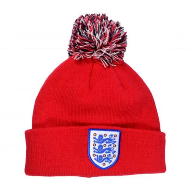 England FA Mens Bobble Knitted Beanie in Red Red Male One Size
