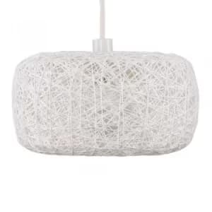 Bjorn White Doughnut Twine Pendant Shade