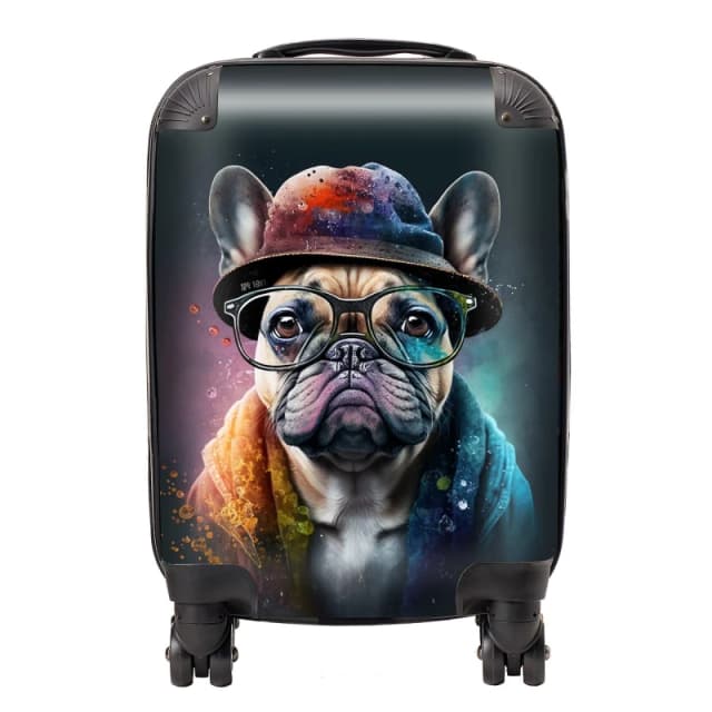 Warren Reed - Designer French Bulldog Dog Splashart Suitcase Size: Large Multicolor Unisex Large