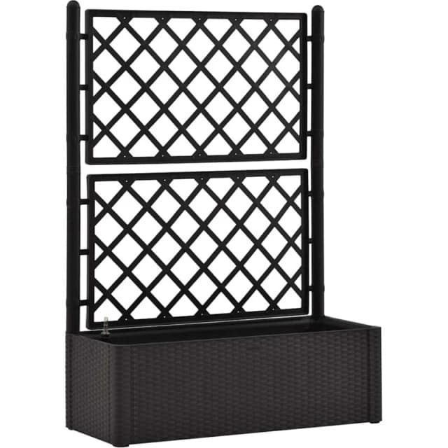 VIDAXL Garden Raised Bed with Trellis and Self Watering System Anthracite Vidaxl 8720286193969