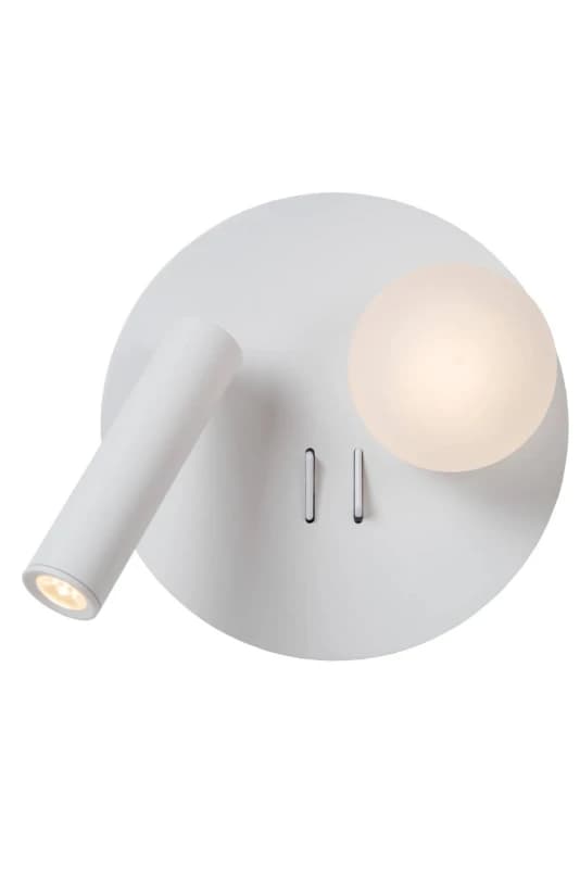 Lucide Lucide Matiz LED Wall Light with Reading Light - White
