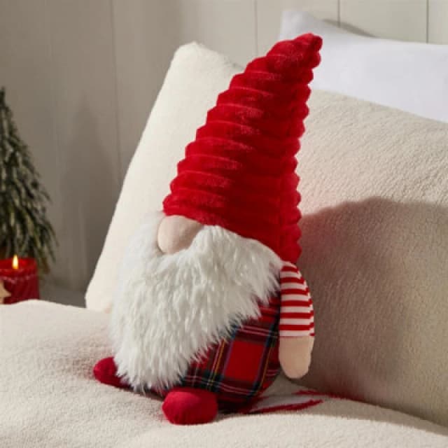 OHS OHS Xmas Gonk Shaped Scatter Cushion Decorative Pillow in Red Red One Size Unisex 5027434226832