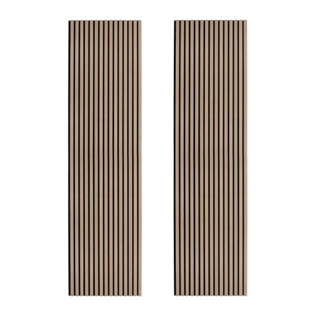 MonsterShop Acoustic Slat Wall Panels X 2 - Light Walnut