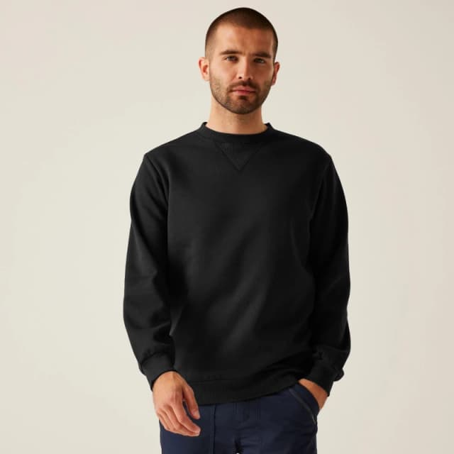 Regatta Mens Pro Crewneck Sweatshirt Black male XS