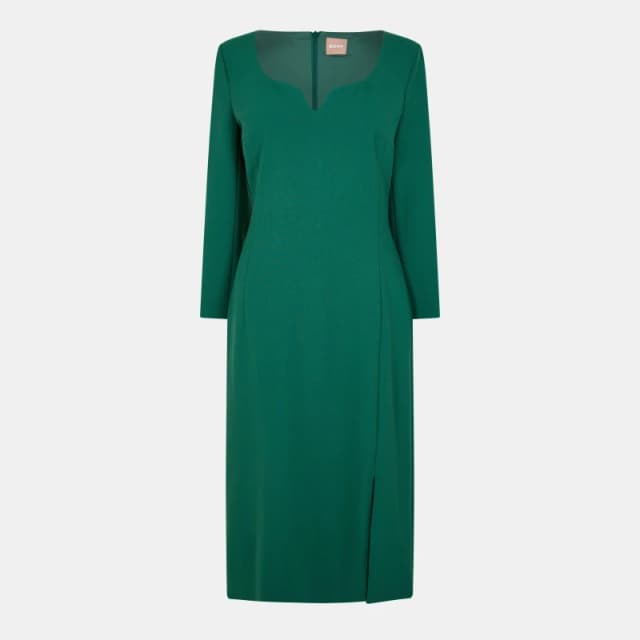 Boss Womens Dihera1 Wrap Dress Open Green female 10 (M)