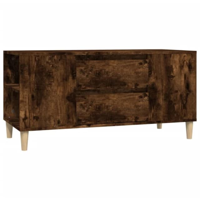 Vidaxl TV Cabinet Smoked Oak 102X44.5X50 Cm Engineered Wood, Brown 819601