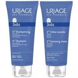 Uriage Eau Thermale Baby's 1st Skin Care 1st Cleansing Cream 200ml and 1st Shampoo 200ml