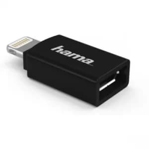 Hama Micro USB Adapter to Apple Lightning Plug, MFI, black