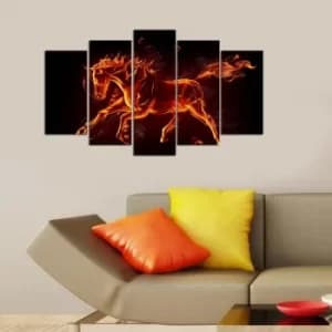 5M-74 Multicolor Decorative MDF Painting (5 Pieces)