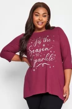 'Tis The Season' Slogan Long Sleeve T-Shirt