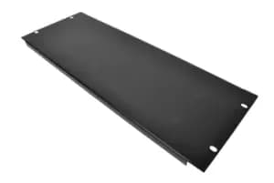 4 U 19" Blank Rack Panel With Black Finish