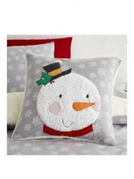 Catherine Lansfield Catherine Lansfield Cosy Snowman Fleece Cushion - 45X45Cm