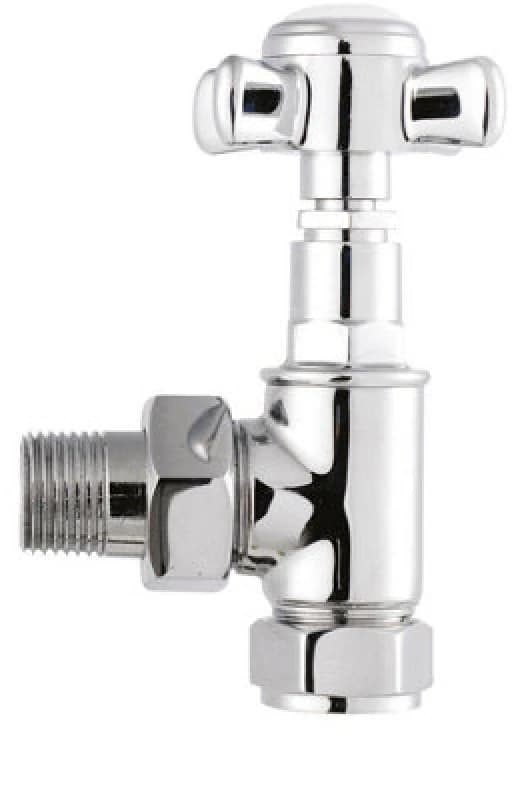 Balterley Heating Crosshead Angled Radiator Valve Pack (Pairs) - Chrome