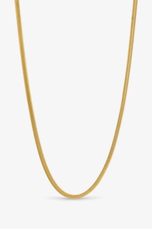 Inicio Mens Gold Plated Waterproof Snake Chain Necklace - Gift Pouch Gold Male One Size