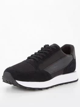 Armani Exchange Contrast Sole Runner Trainers Black Size 10 Men