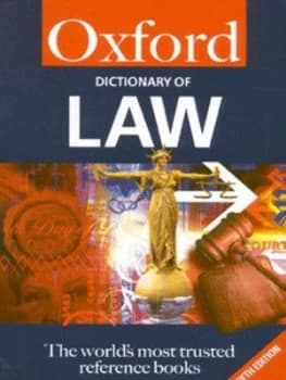 A Dictionary of Law by Elizabeth a Martin Book
