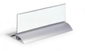 Durable DESK PRESENTER de LUXE 61x210mm Transparent Pack of 2