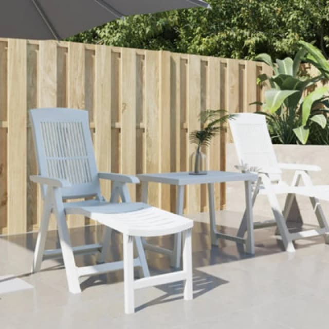 VIDAXL Sun Lounger White Plastic Vidaxl 8720845897741