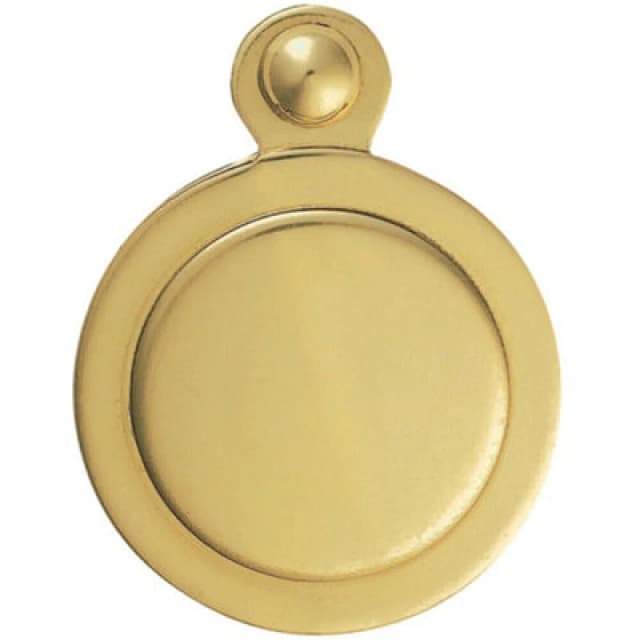 Loops 31mm Lock Profile Covered Escutcheon 17.5mm Fixing Centres Polished Brass Metallics unisex
