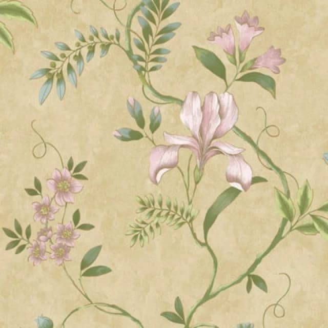 Rasch Dancing Iris Wallpaper Honey - 100104