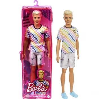 Barbie Ken Doll Fashionistas # 174 Ken Blonde Malibu Shirt