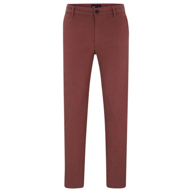 Boss Mens P Kane Straight Leg Trousers Open Brown male 32W R