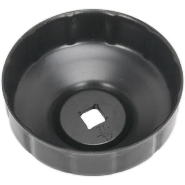 Loops 76mm Oil Filter Cap Wrench - 12 Flutes - 3/8" Sq Drive - Low Profile Design Multi