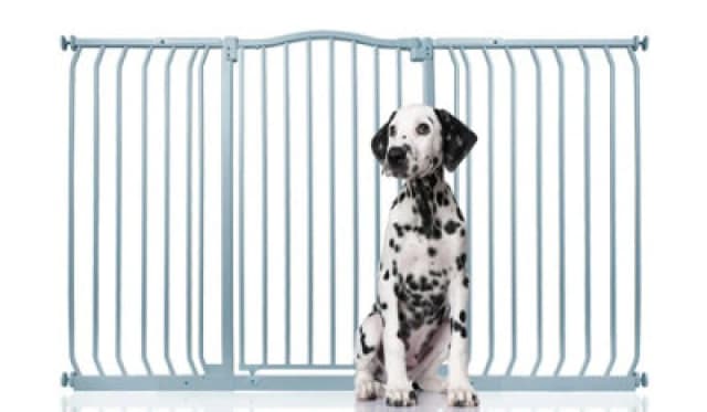 Bettacare Extra Tall Curved Top Dog Gate, 152Cm - 161Cm, Matt Grey, Extra Tall 100Cm In Height, Pressure Fit Pet Gate