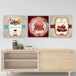 3P19921247 Multicolor Decorative Canvas Painting (3 Pieces)
