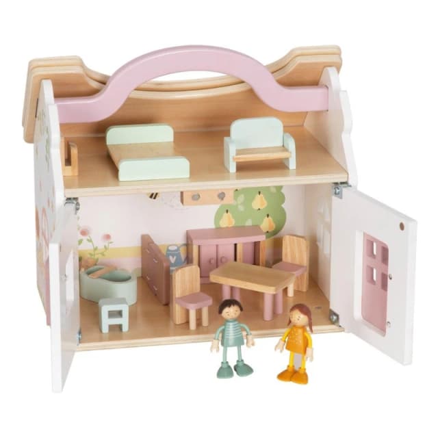 Tooky Toy Wooden Portable Dolls House Multi unisex One Size