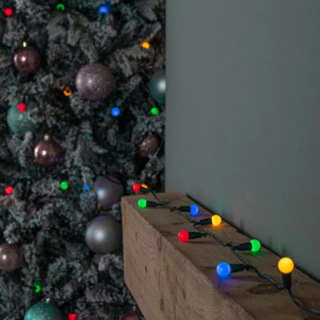 Samuel Alexander 10M 100 LED Multi-Action Pearl Christmas String Lights In Multi-Coloured