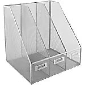 Osco Magazine Rack Triple Silver 28 x 25 x 30.5 cm