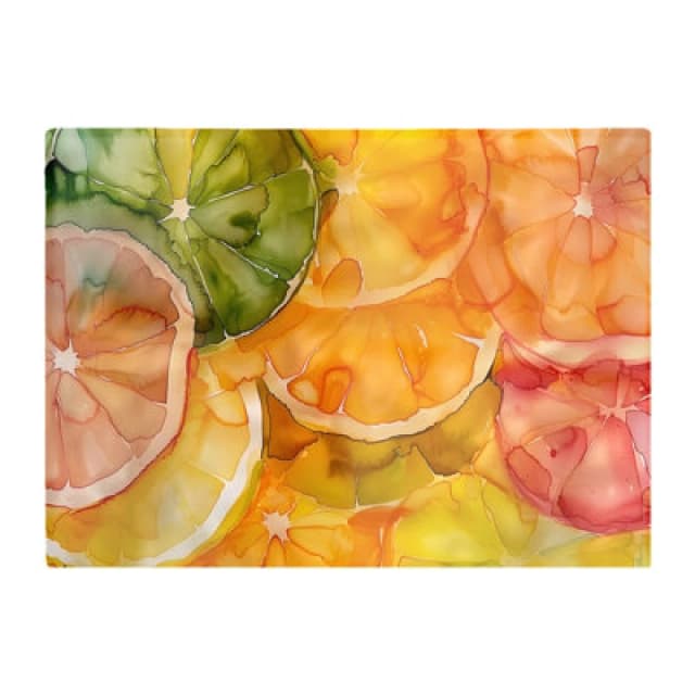 Warren Reed Designer Citrus Swirl: Vibrant And Abstract Chopping Board