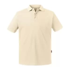 Russell Mens Pure Organic Polo (3XL) (Natural)