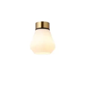 Freedom Ceiling Lamp E27, With Kite Opal Glass Brass, Opal