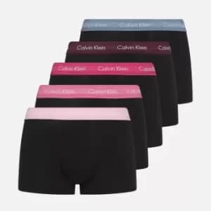 Calvin Klein Mens 5 Pack Low Rise Trunk Boxer Shorts - Black/Multi - XL