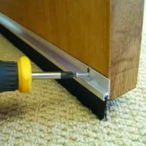 Stormguard - Draught Excluder Metal Door / Garage Brush Seal Aluminium 914mm
