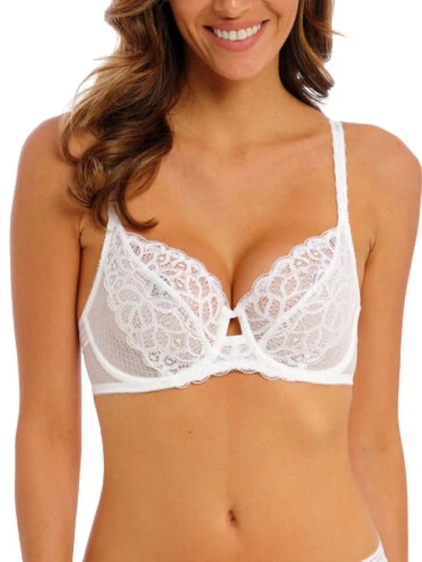 Wacoal Womens Raffine Underwire Bra in White Size: 36D White Female 36D